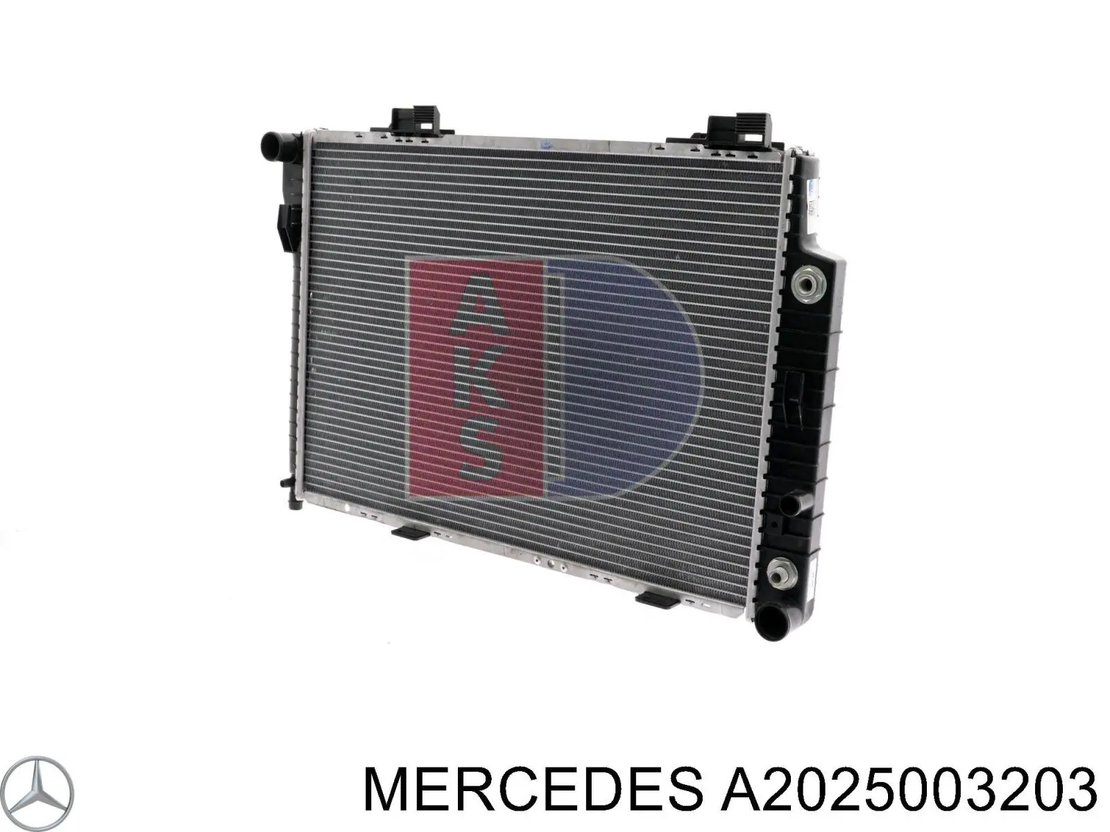 Купити A2025003203 Mercedes Радіатор двигуна
