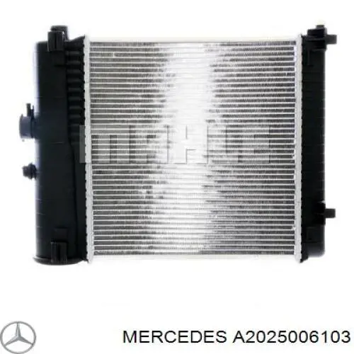 A2025006103 Mercedes радіатор охолодження двигуна