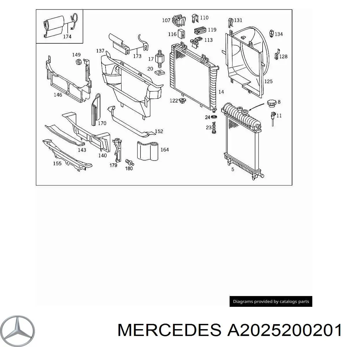 Шланг/патрубок інтеркулера, лівий на Mercedes C-Class (S202)