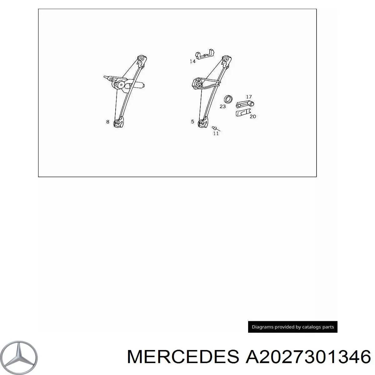 Механізм стеклопод'емника двері задньої, лівої на Mercedes C-Class (W202)