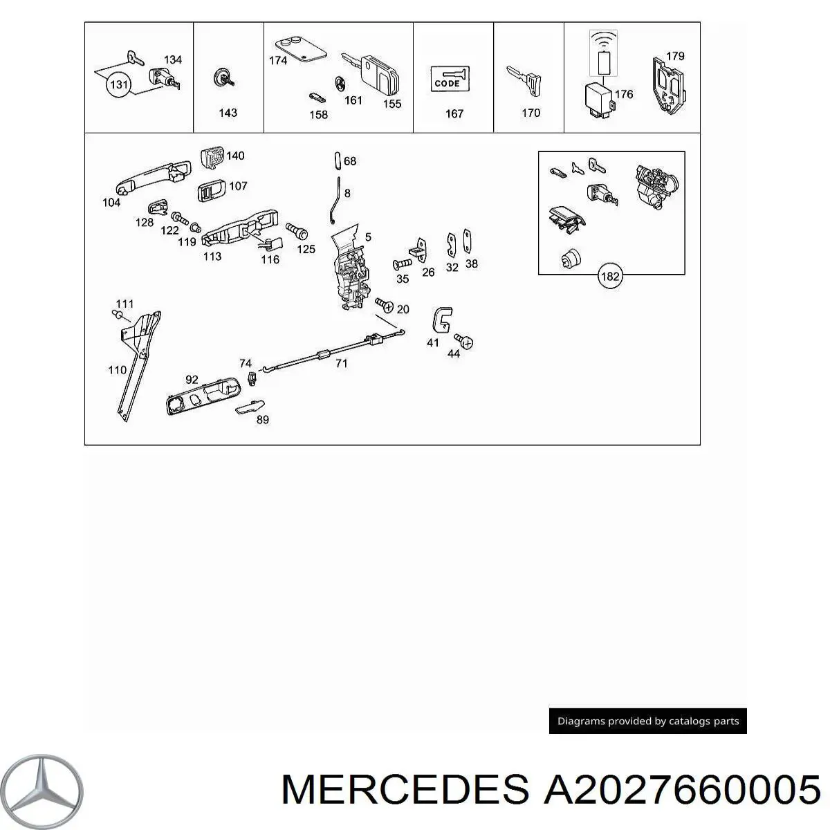  Mercedes A2027660005 ціна, від 1.27 USD