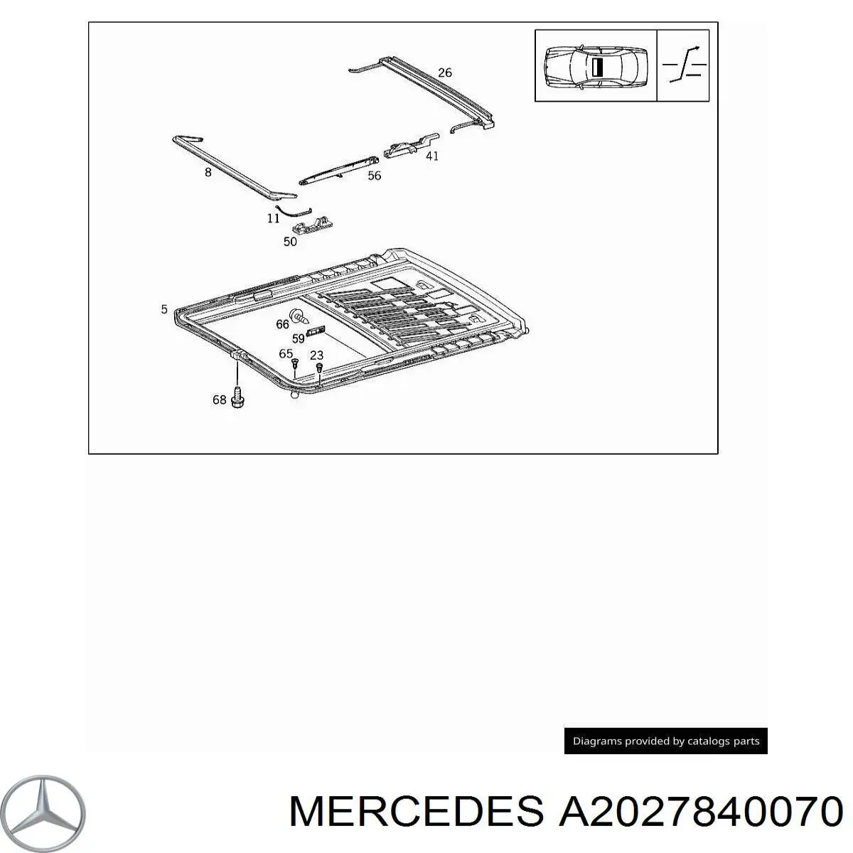  Mercedes A2027840070 ціна, від 48.20 USD