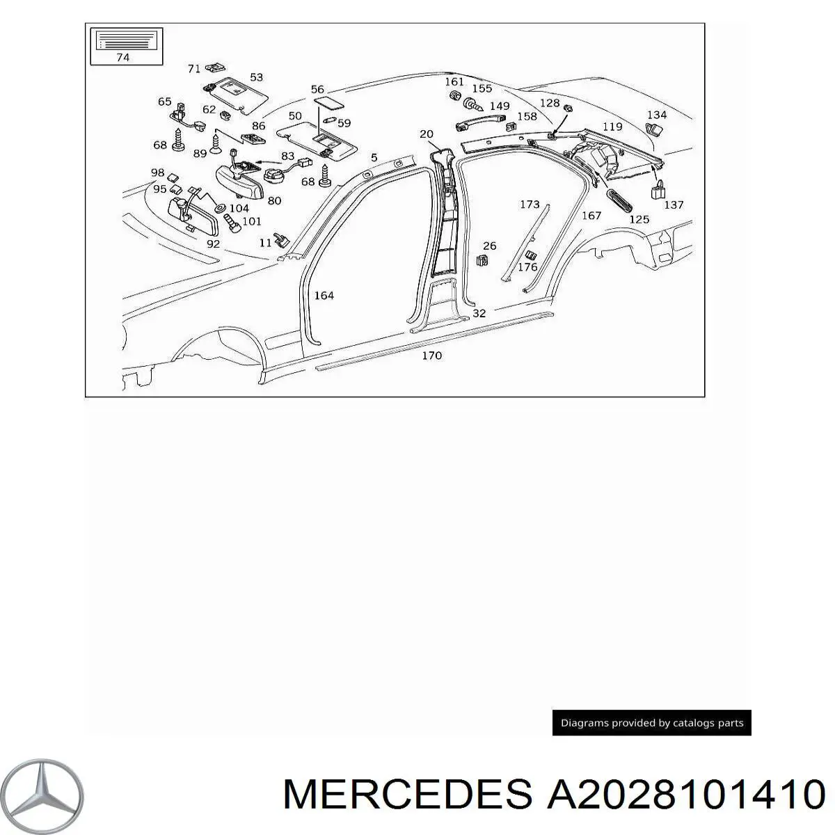 Козирок сонцезахисний автомобіля Mercedes A2028101410 ціна, від 146.00 USD