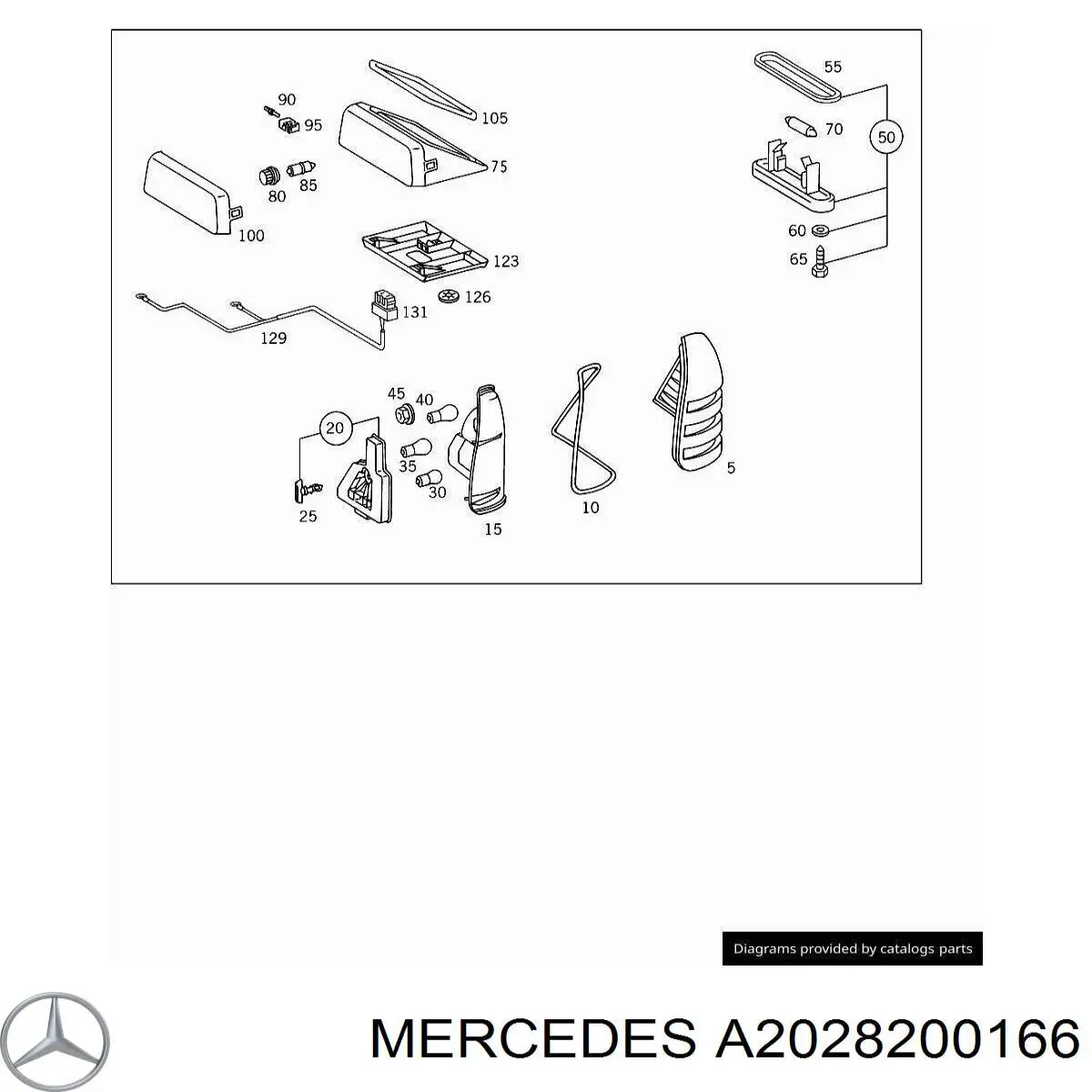 A2028200166 Mercedes Задня ліва фара