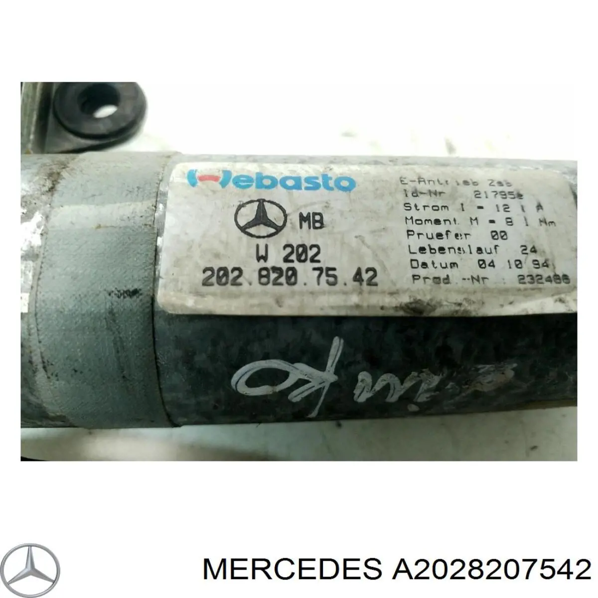 A2028207542 Mercedes Мотор приводу люка