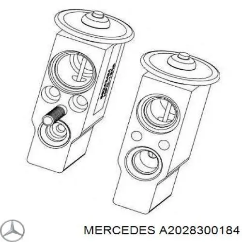 Купити A2028300184 Mercedes Клапан TRV, кондиціонера