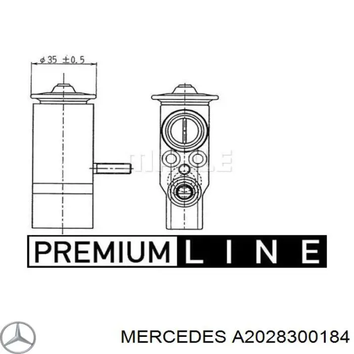 Купити A2028300184 Mercedes Клапан TRV, кондиціонера