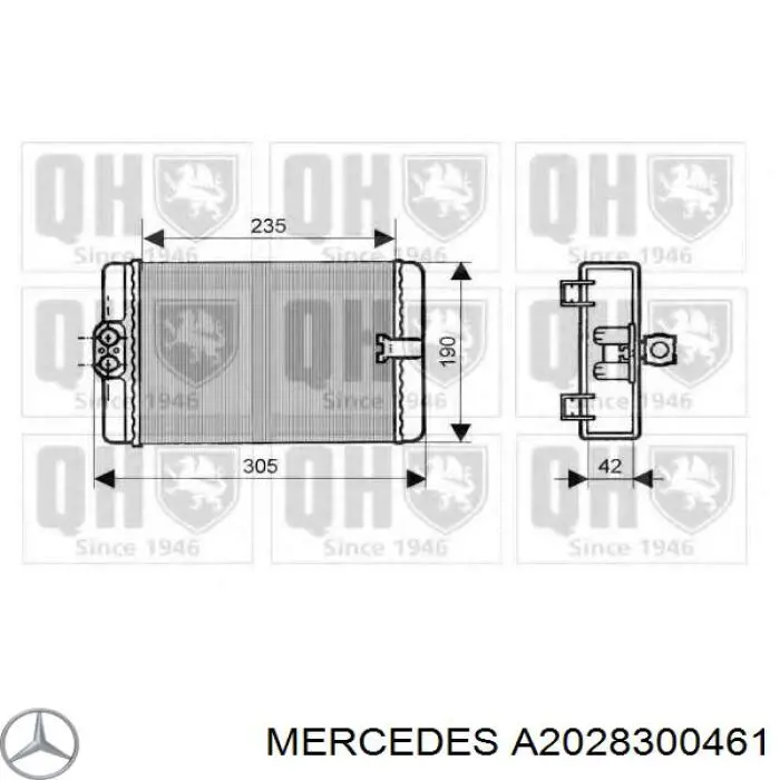 A2028300461 Mercedes радіатор пічки (обігрівача)