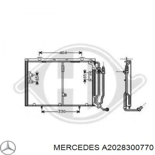 Конденсатор кондиціонера Mercedes A2028300770 ціна, від 106.61 USD