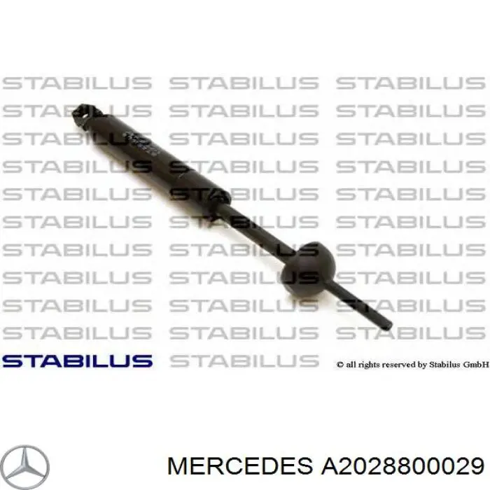 Купити A2028800029 Mercedes Амортизатор під капот
