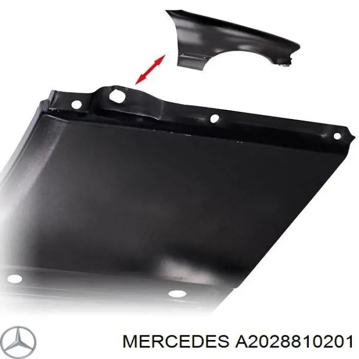 A2028810201 Mercedes крило переднє праве
