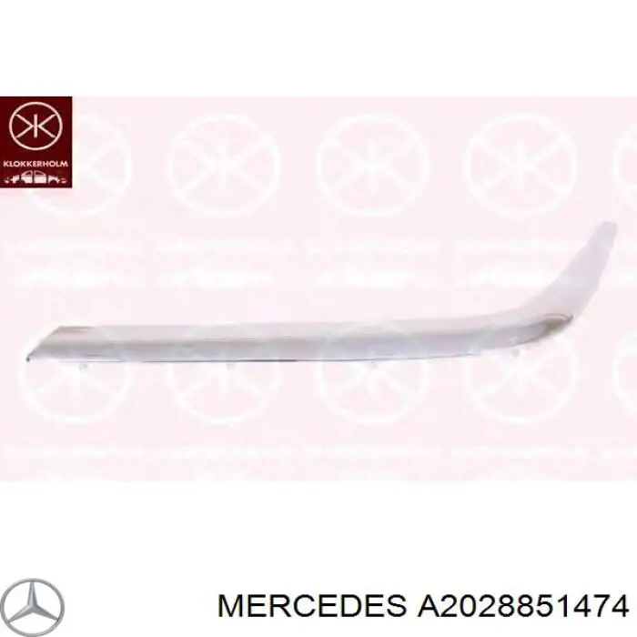 Молдинг заднього бампера, правий Mercedes A2028851474 ціна, від 55.76 USD