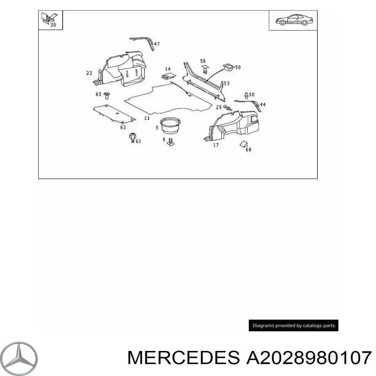 A2028900007 Mercedes Кріплення запаски