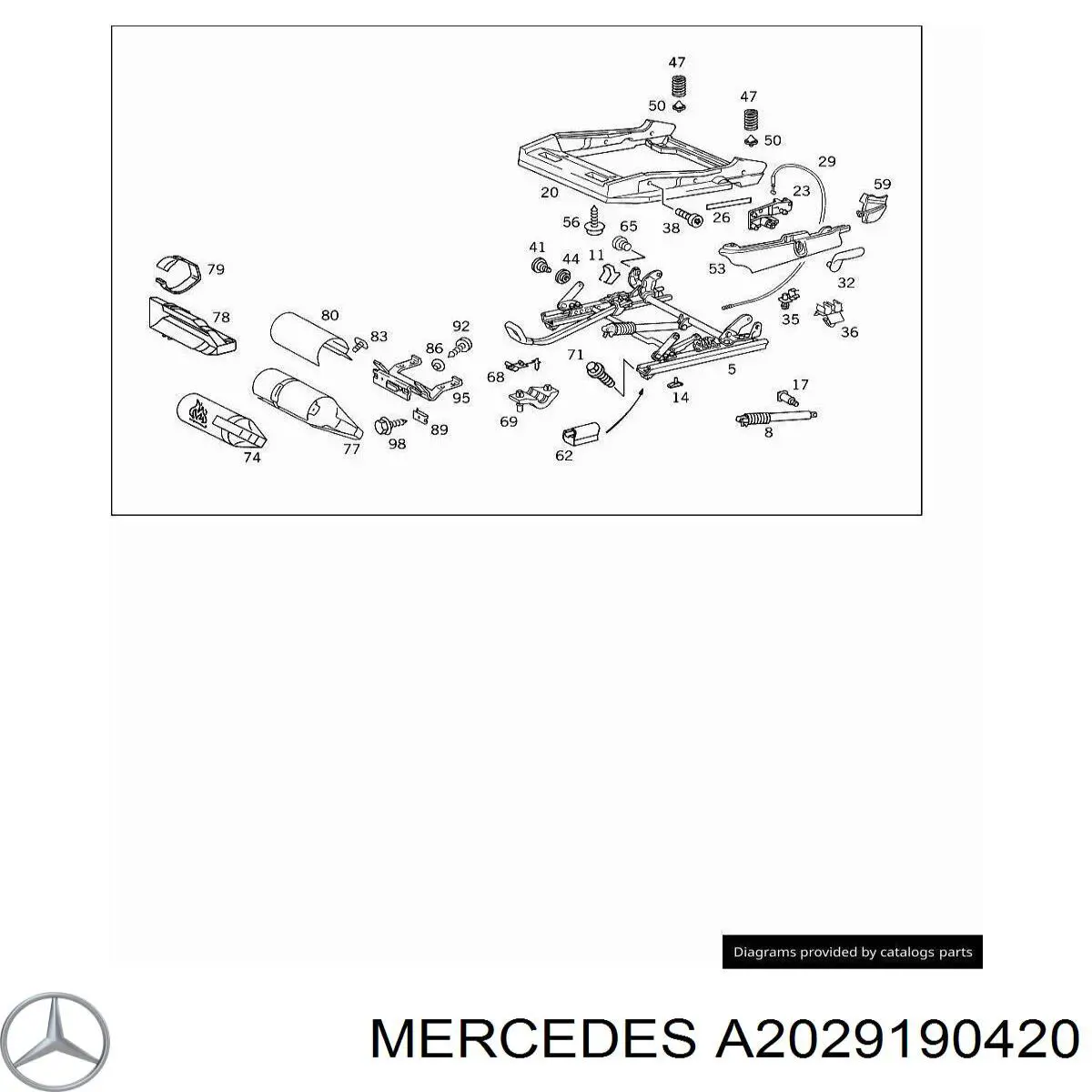  Mercedes A2029190420 ціна, від 1.41 USD