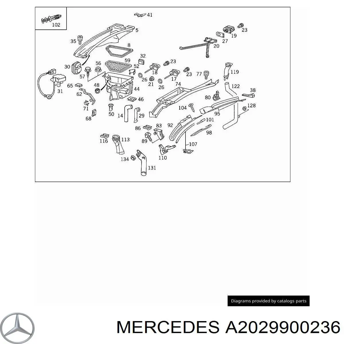  Mercedes A2029900236 ціна, від 1.19 USD