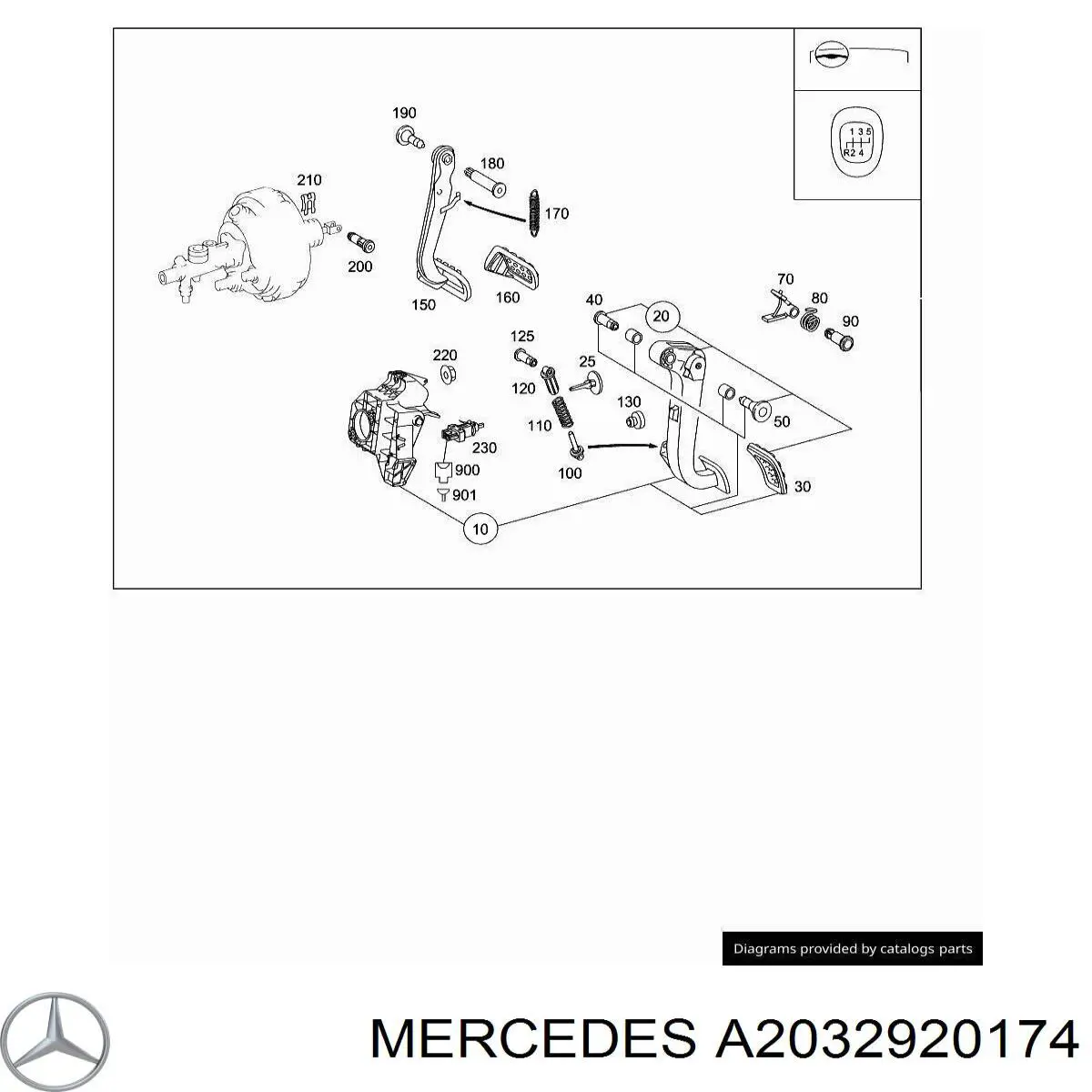  Mercedes A2032920174 ціна, від 8.61 USD