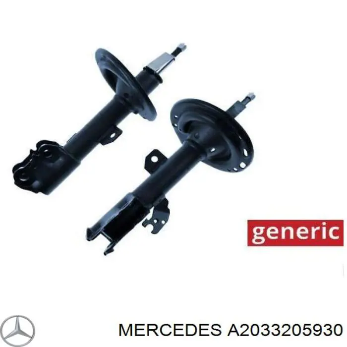 Купити A2033205930 Mercedes Амортизатор задній, лівий