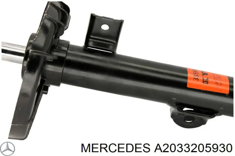 Амортизатор задній, лівий A2033205930 Mercedes