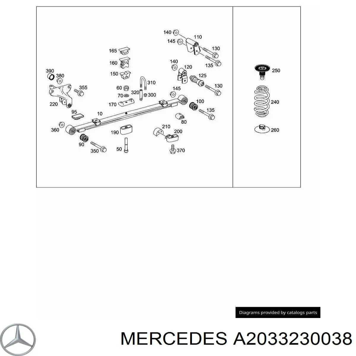  Mercedes A2033230038 ціна, від 1.27 USD