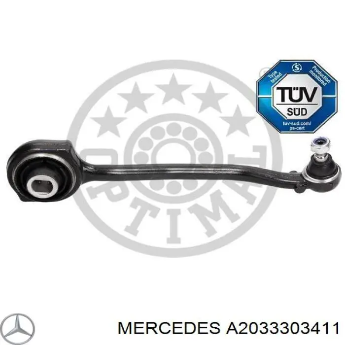 Важіль передньої підвіски нижній, правий Mercedes A2033303411 ціна, від 40.69 USD
