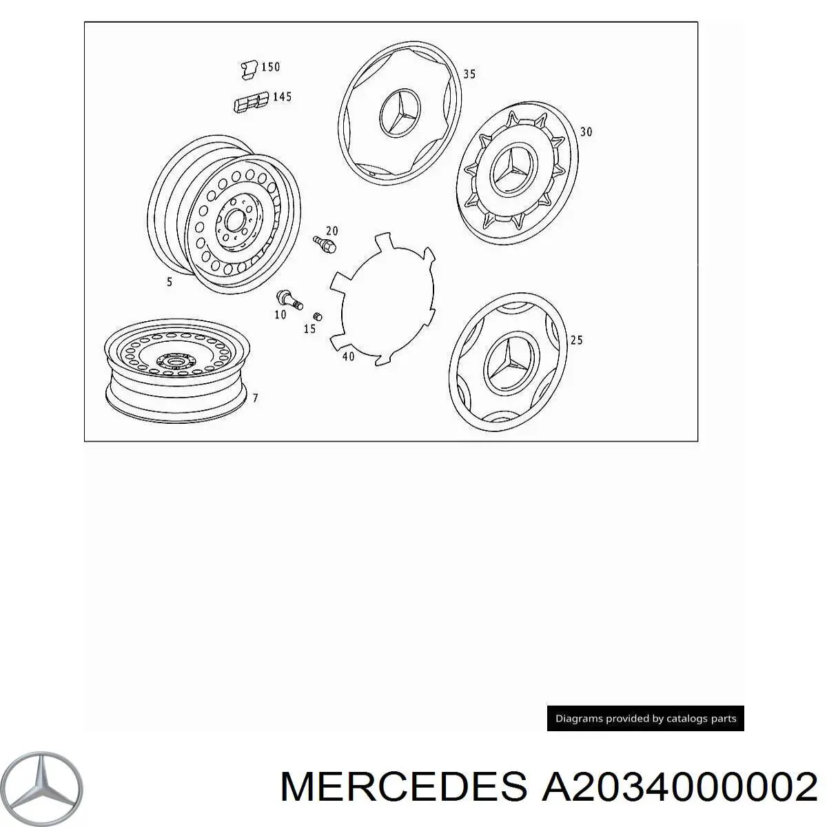 Диск колісний на Mercedes C-Class (W203)
