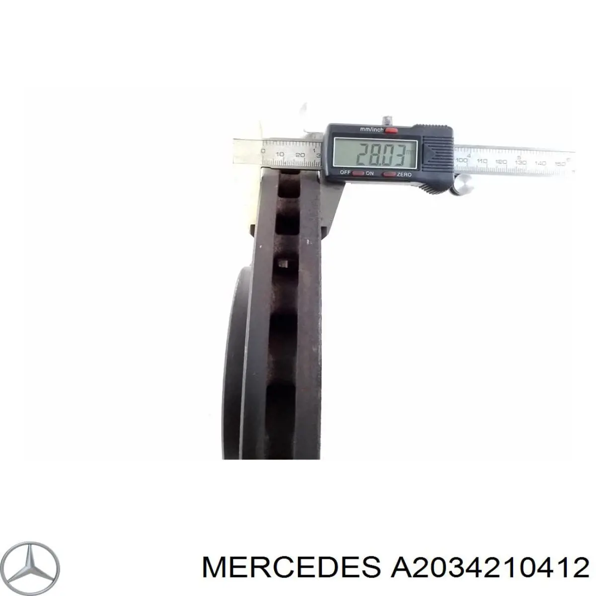 A2034210412 Mercedes диск гальмівний передній