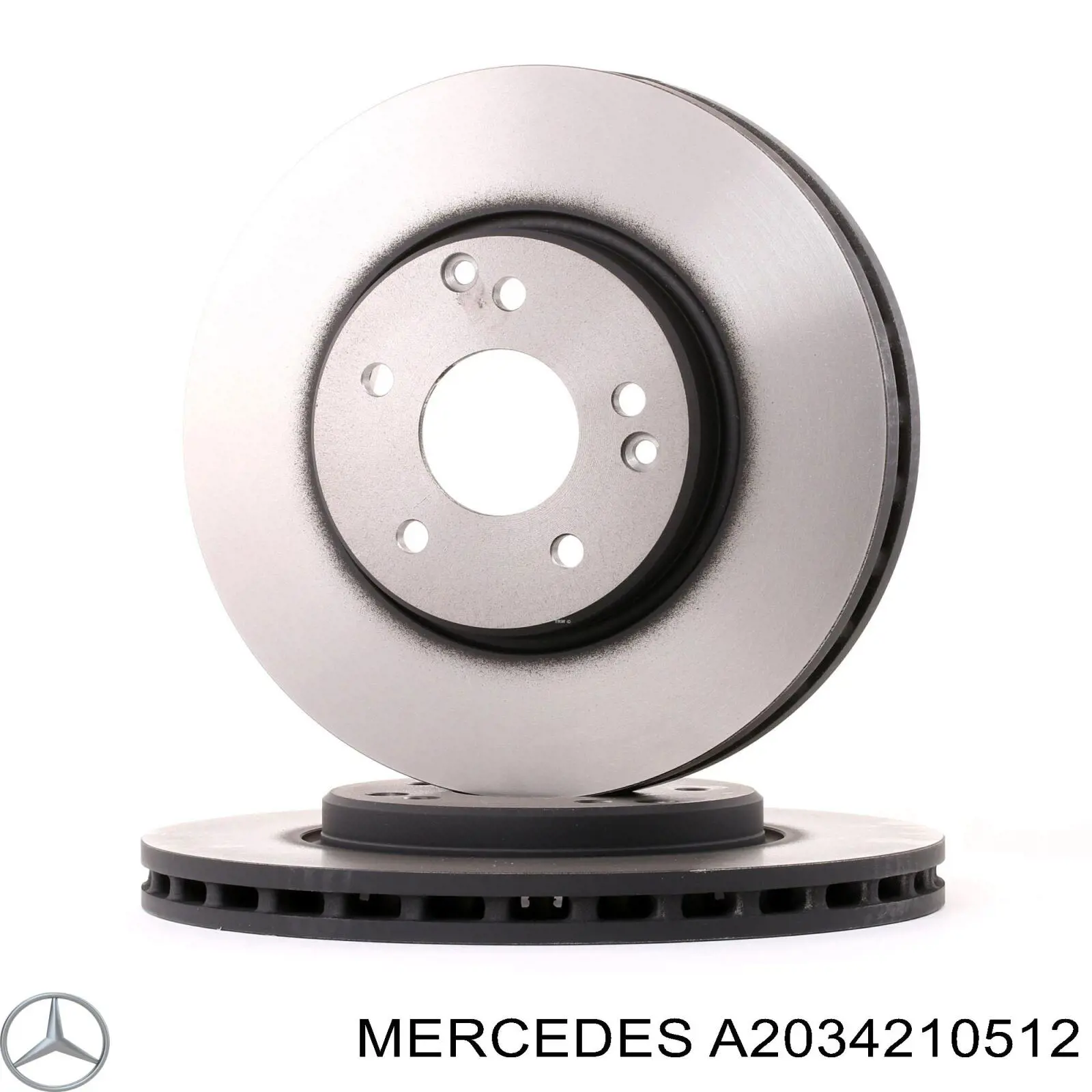 A2034210512 Mercedes диск гальмівний передній