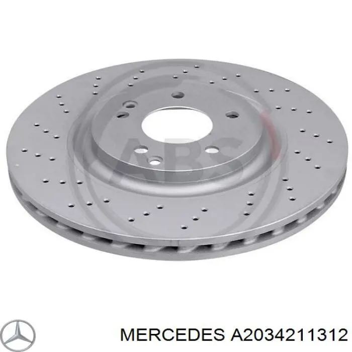 Диск переднього гальма Mercedes A2034211312 ціна, від 77.30 USD