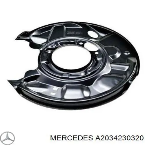 A2034230320 Mercedes захист гальмівного диска заднього, лівого