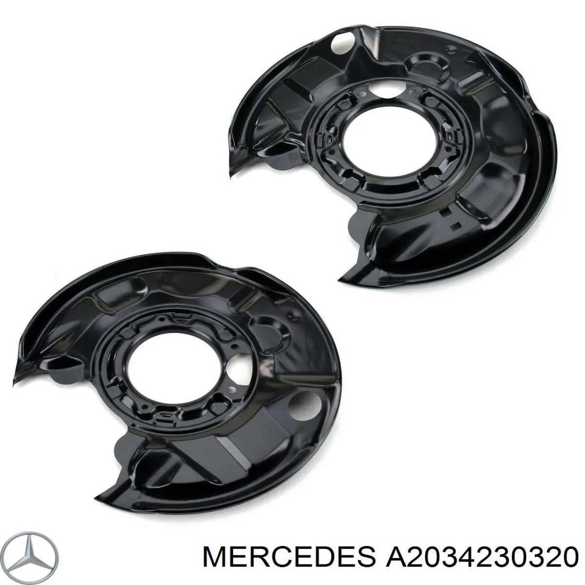 Купити A2034230320 Mercedes Захист гальмівного диска заднього, лівого