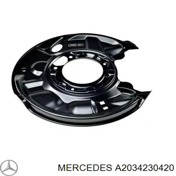Купити A2034230420 Mercedes Захист гальмівного диска заднього, правого
