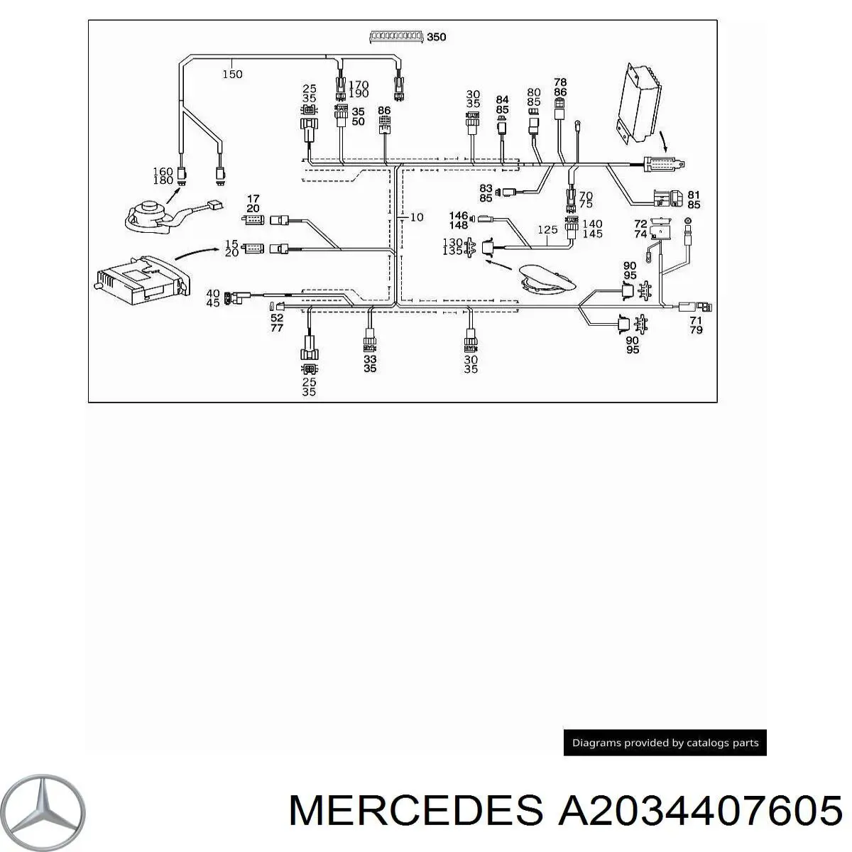  Mercedes A2034407605 ціна, від 31.67 USD