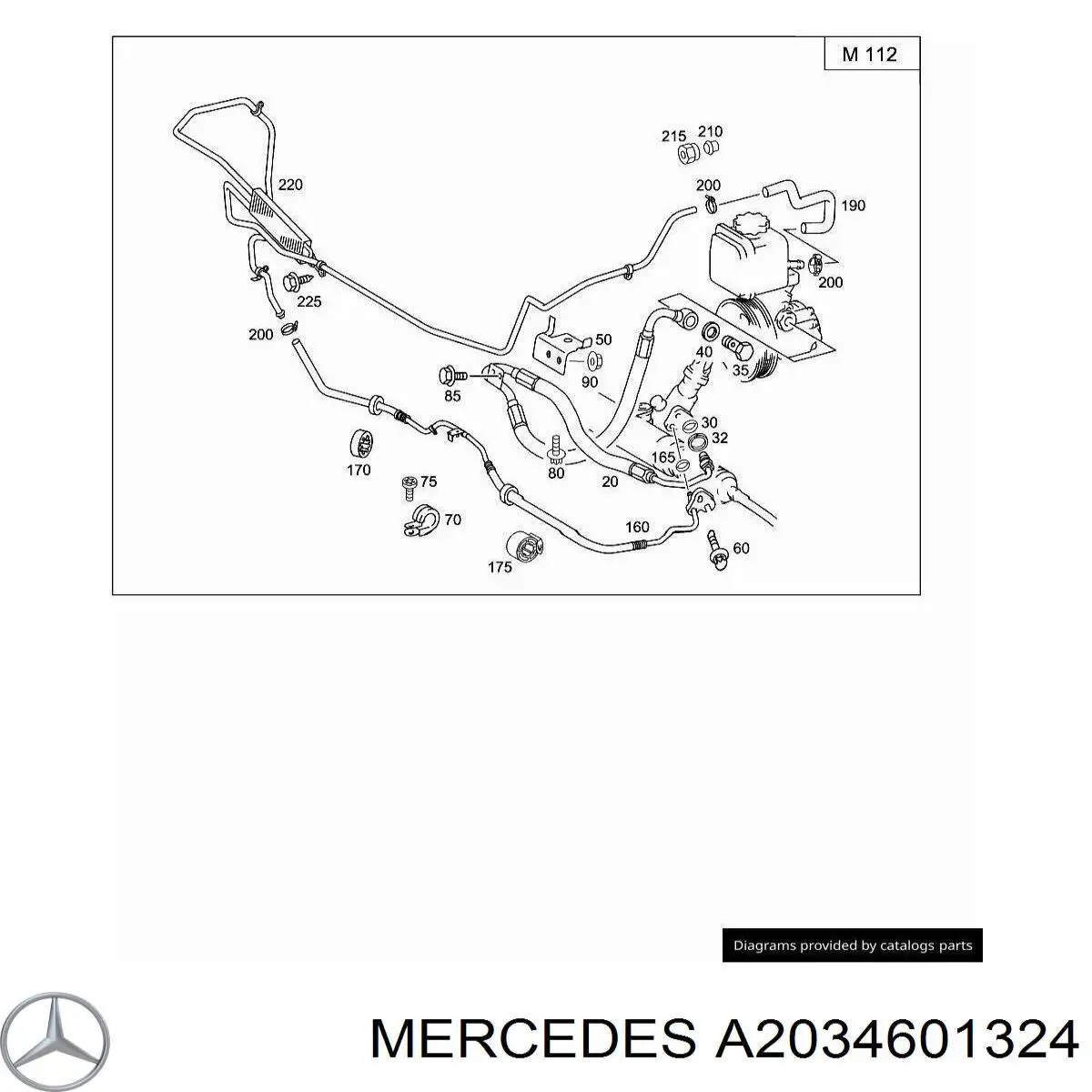 Радіатор гідропідсилювача A2034601924 Mercedes