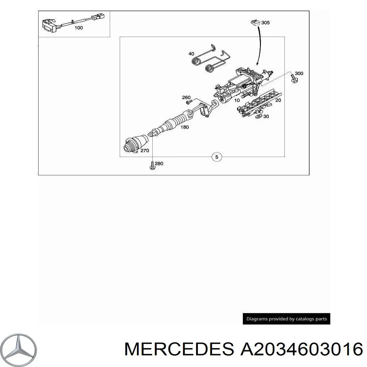 Рульова колонка Mercedes A2034603016 ціна, від 14.06 USD
