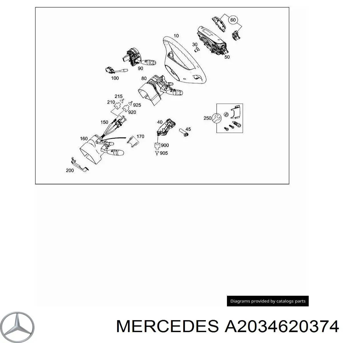 Купити A2034620374 Mercedes 