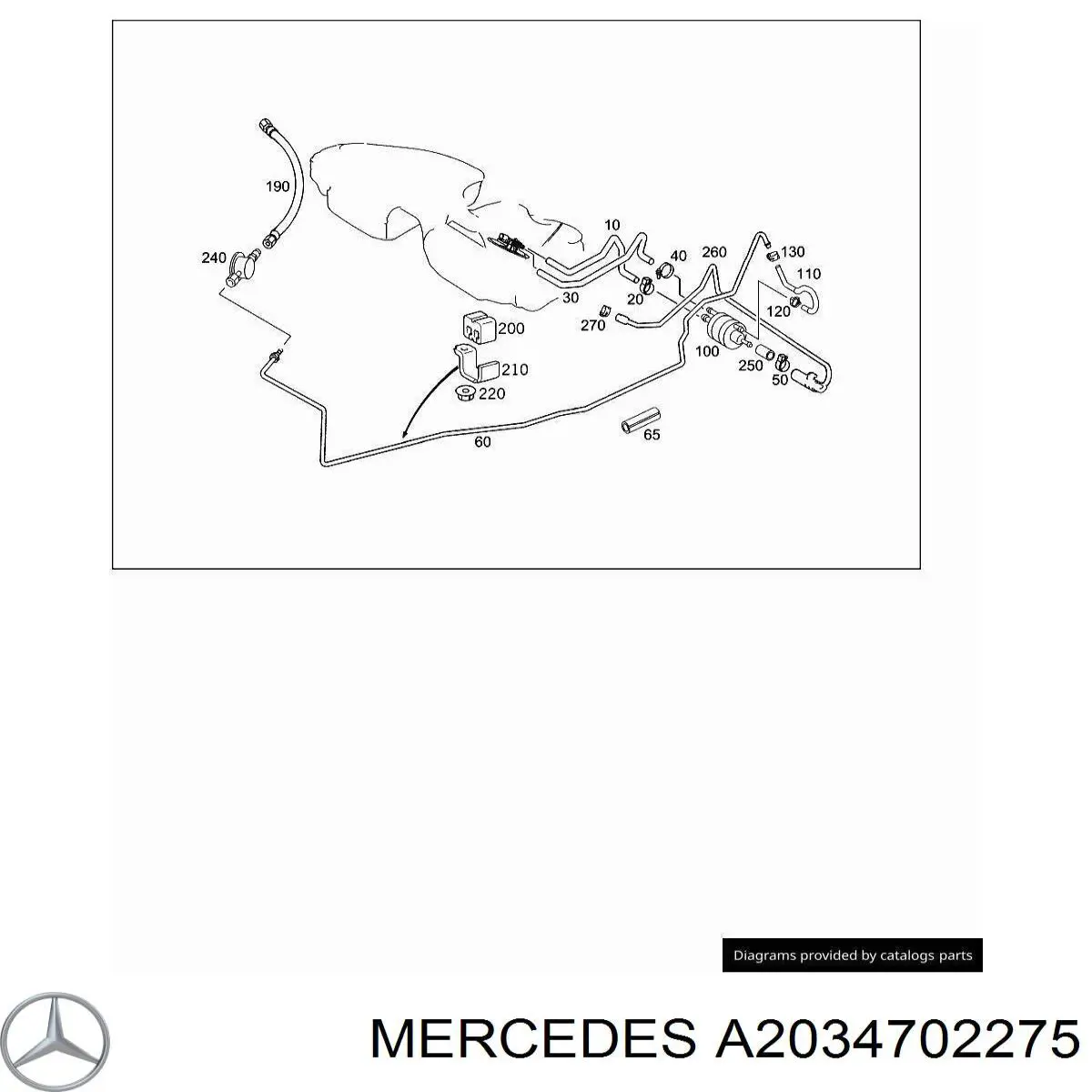 Купити A2034702275 Mercedes 