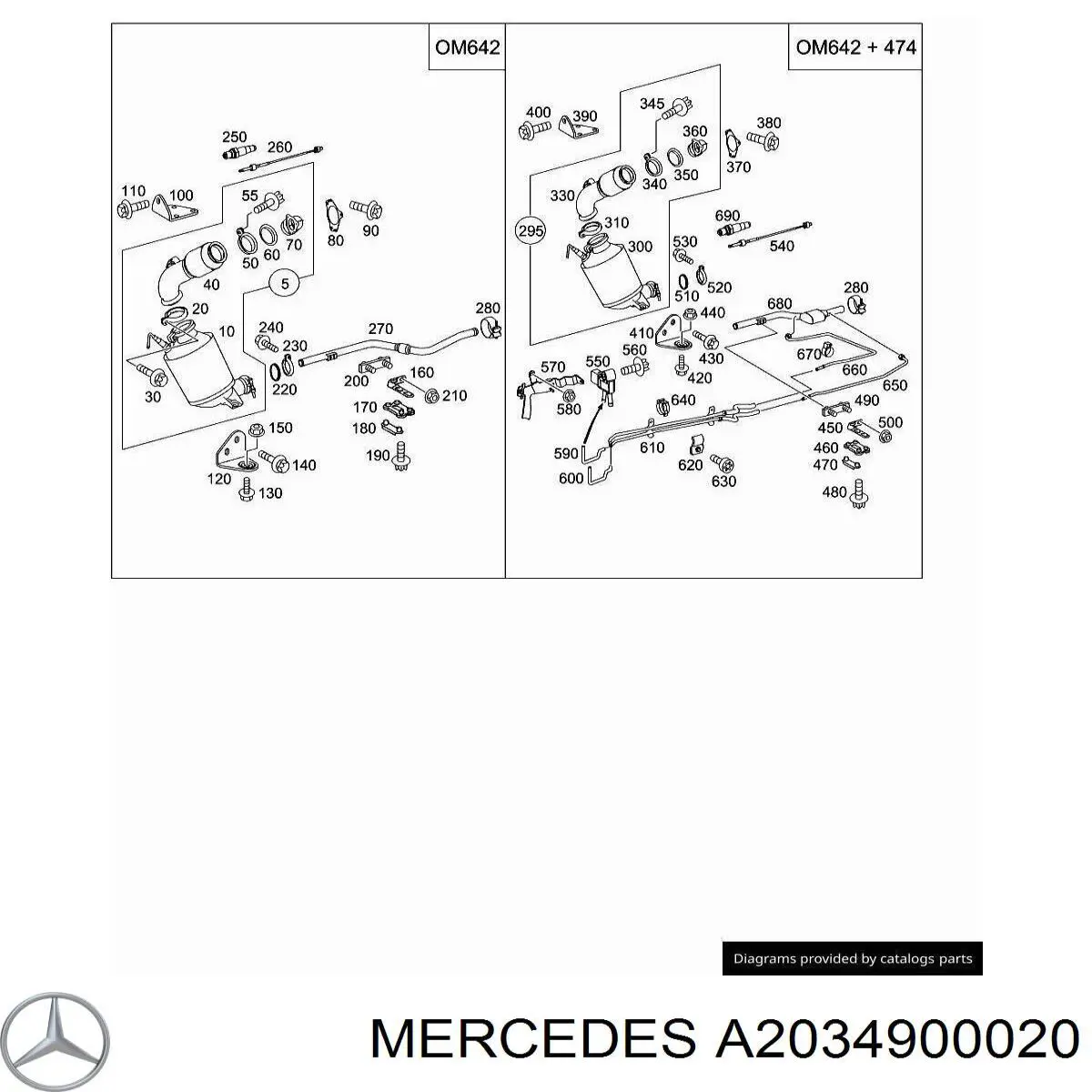 A2034900020 Mercedes 