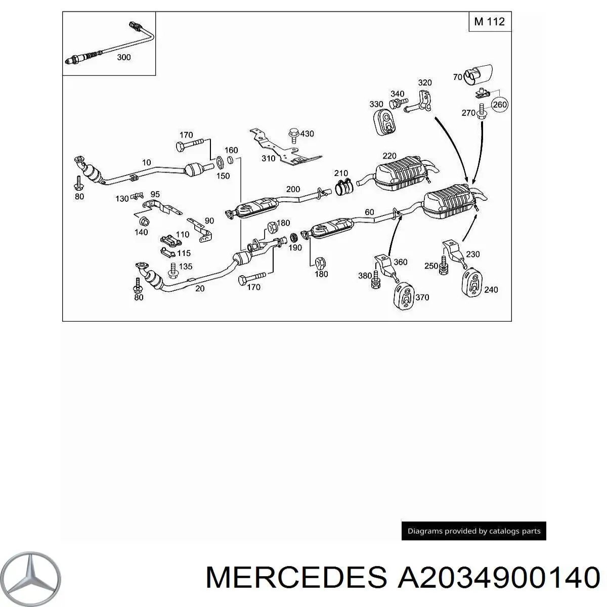  Mercedes A2034900140 ціна, від 20.27 USD