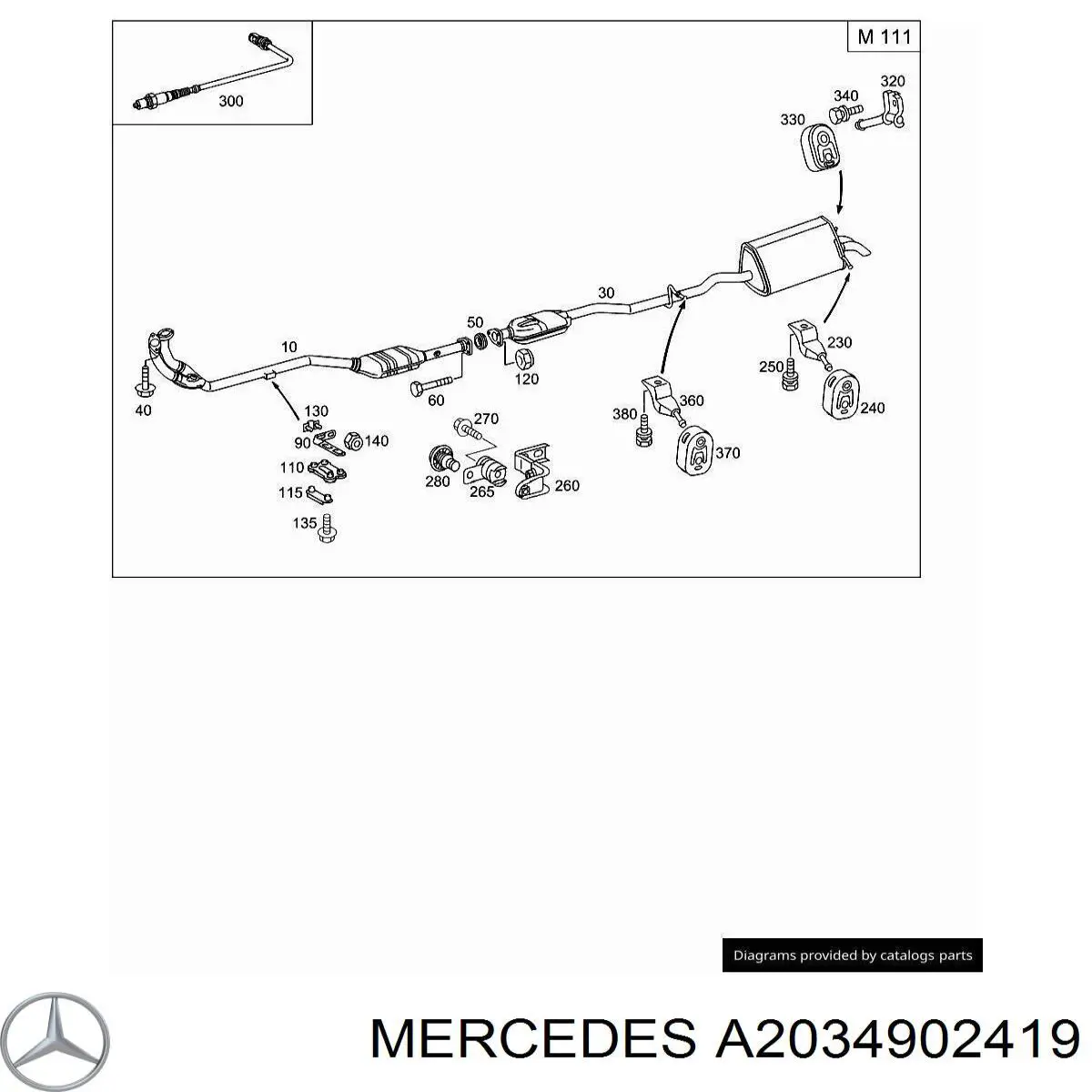 Конвертор-каталізатор (каталітичний нейтралізатор) Mercedes A2034902419 ціна, від 3540.33 USD