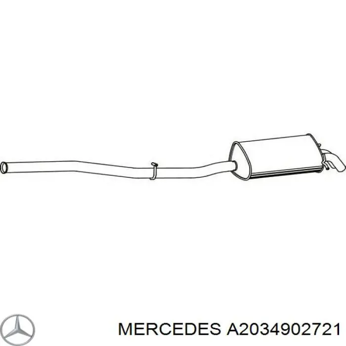 Купити A2034902721 Mercedes Вихлоп