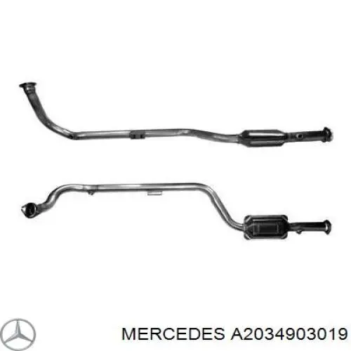 Глушник, передня частина A2034903019 Mercedes