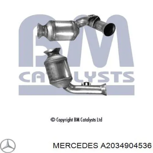 Купити A2034904536 Mercedes Перетворювач відпрацьованих газів