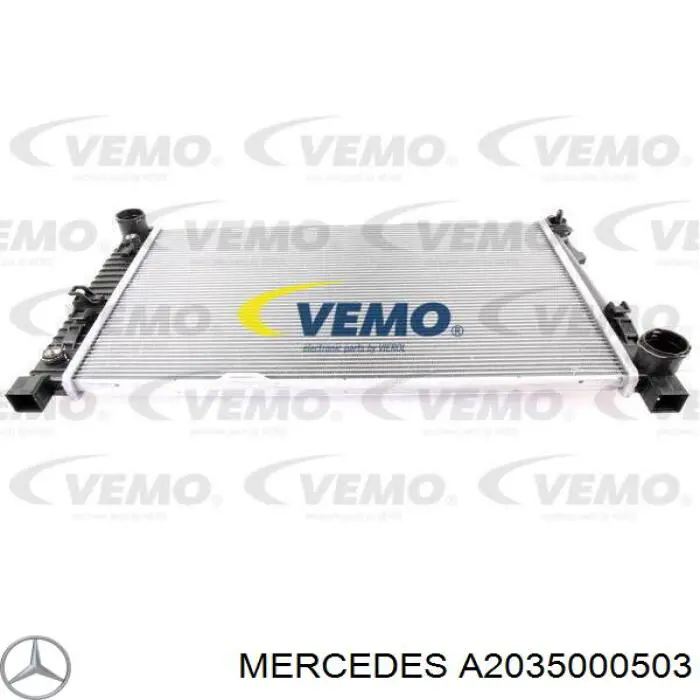 Купити A2035000503 Mercedes Радіатор двигуна