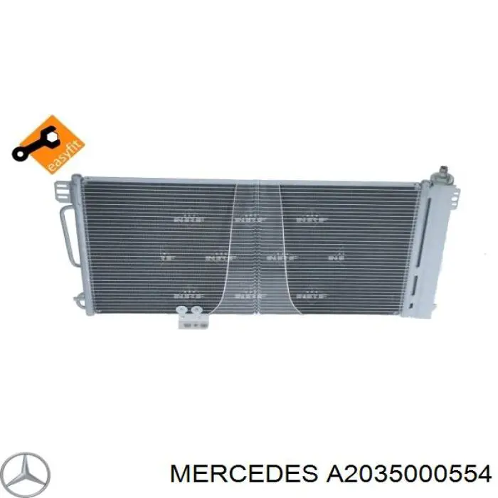 Радіатор кондиціонера A2035000554 Mercedes