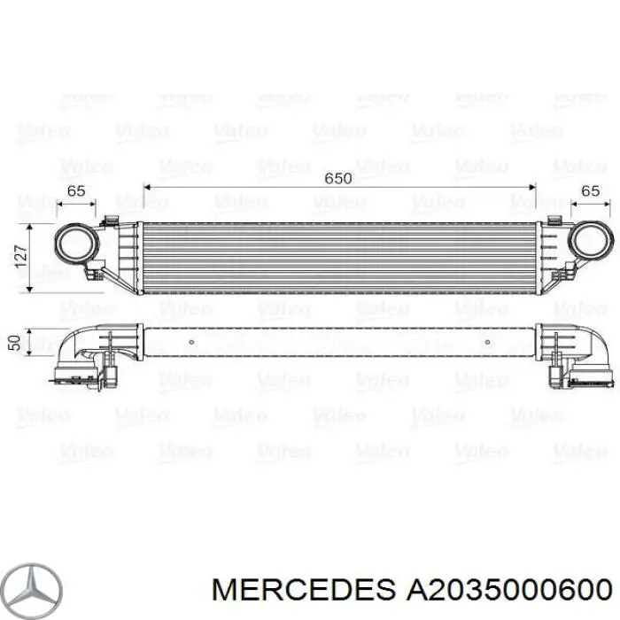 Система охолодження наддувочного повітря Mercedes A2035000600 ціна, від 63.34 USD