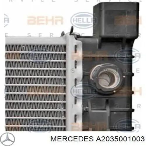 Купити A2035001003 Mercedes Радіатор двигуна