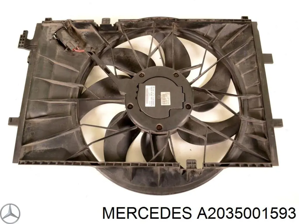 Дифузор радіатора охолодження, в зборі з двигуном і крильчаткою Mercedes A2035001593 ціна, від 126.69 USD