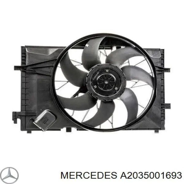 Дифузор радіатора охолодження, в зборі з двигуном і крильчаткою Mercedes A2035001693 ціна, від 175.82 USD