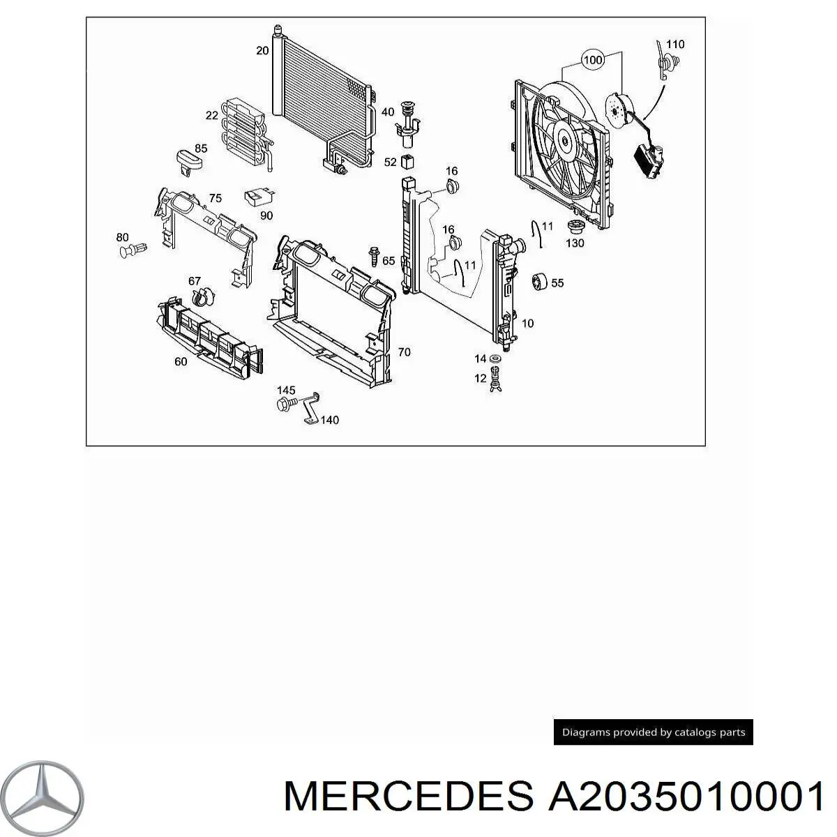 Радіатор охолодження палива Mercedes A2035010001 ціна, від 29.29 USD