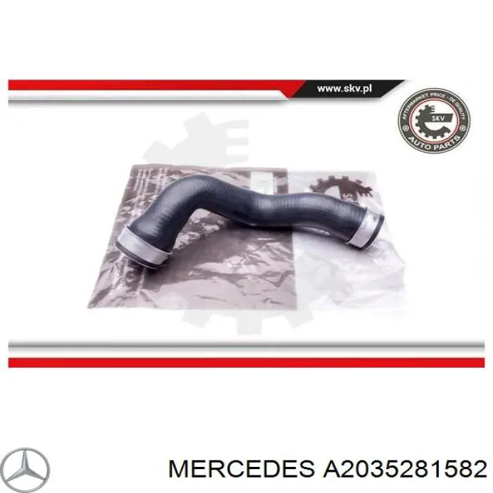 Шланг/патрубок інтеркуллера Mercedes A2035281582 ціна, від 25.34 USD